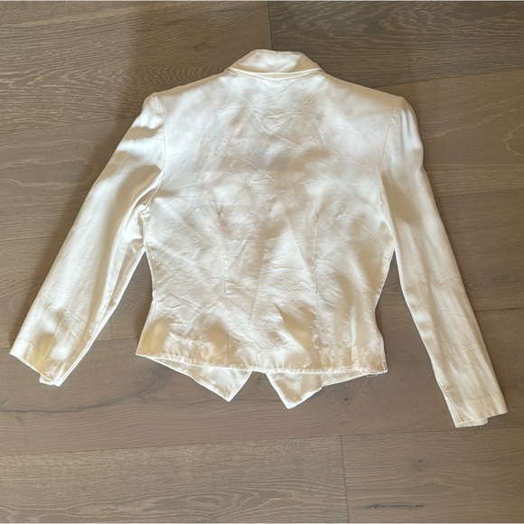 Vintage J.S.J Petites Blazer Top Cream Size Small 5/6 - Picture 5 of 5